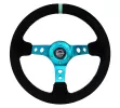 Universal (Rigid) (Teal Spokes, Suede Rim With Teal Stitching, Teal Center Marking) (350mm Diameter) (3