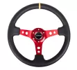 Universal (Rigid) (Red Spokes, Leather Rim, Yellow Center Marking) (350mm Diameter) (3