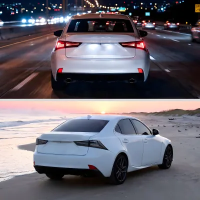 Lexus IS 250 - 2014 to 2015 - Sedan [All] (Gloss Black) (Red Fiber Optic LED Strip) (Sequential Fiber Optic LED Lights)