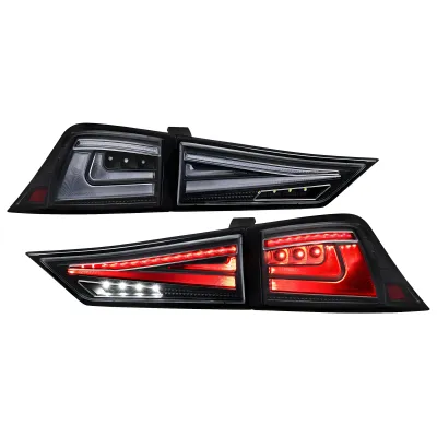 Lexus IS 350 - 2014 to 2017 - Sedan [All] (Gloss Black) (Red Fiber Optic LED Strip) (Sequential Fiber Optic LED Lights)