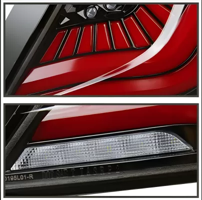 Honda Civic - 2017 to 2021 - 4 Door Hatchback [All] (SQ2 Style) (Matte Black With Red LED Bars) (Sequential LED Lights)