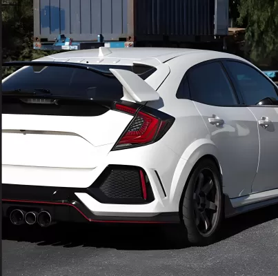 Honda Civic - 2017 to 2021 - 4 Door Hatchback [All] (SQ2 Style) (Matte Black With Red LED Bars) (Sequential LED Lights)