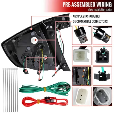 Honda Civic - 2017 to 2021 - 4 Door Hatchback [All] (SQ2 Style) (Matte Black With Red LED Bars) (Sequential LED Lights)