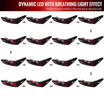 Toyota Camry - 2018 to 2022 - Sedan [All] (Jet Black) (Clear Lens) (Sequential LED Lights)