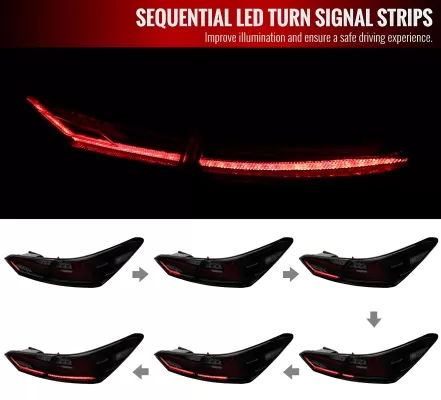 Toyota Camry - 2018 to 2022 - Sedan [All] (Gloss Black) (Smoked Lens) (Sequential LED Lights)