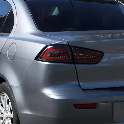 Mitsubishi Lancer - 2008 to 2017 - Sedan [All] (Clear Lens) (Gloss Black With Red LED Bars)