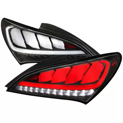 Hyundai Genesis - 2011 to 2016 - 2 Door Coupe [All] (Matte Black With White LED Bars) (Sequential LED Lights)