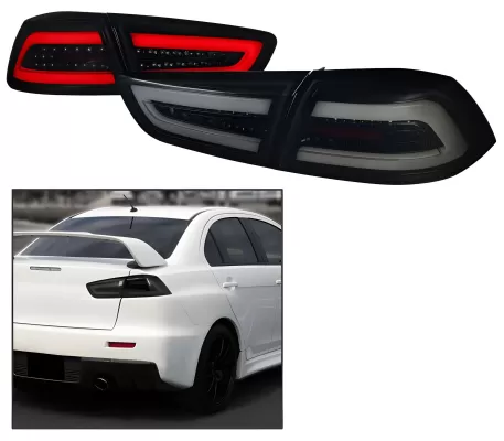 Mitsubishi Lancer - 2008 to 2017 - Sedan [All] (Smoked Lens) (Gloss Black)