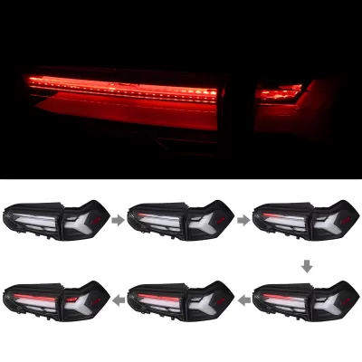 Toyota RAV4 - 2019 to 2025 - SUV [All] (Gloss Black) (Clear Lens) (White LED Tube) (Sequential LED Lights)