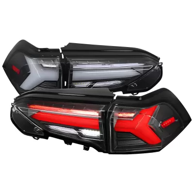 Toyota RAV4 - 2019 to 2025 - SUV [All] (Gloss Black) (Clear Lens) (White LED Tube) (Sequential LED Lights)