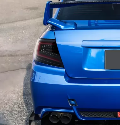 Subaru Impreza - 2008 to 2010 - Sedan [All] (Matte Black) (Clear Lens) (Red LED Bar) (Sequential LED Lights)