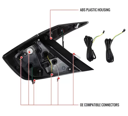 Honda Civic - 2016 to 2021 - 4 Door Sedan [All] (SQ1 Style) (Matte Black) (Sequential LED Lights)
