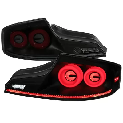 Infiniti G35 - 2003 to 2007 - 2 Door Coupe [All] (Matte Black) (Smoked Lens) (Red LED Tube) (Sequential LED Lights)