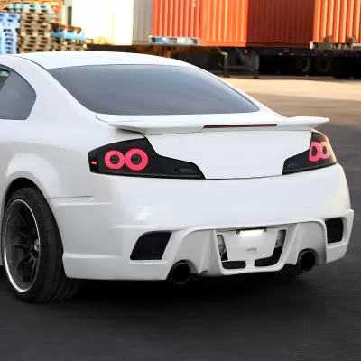 Infiniti G35 - 2003 to 2007 - 2 Door Coupe [All] (Matte Black) (Smoked Lens) (Red LED Tube) (Sequential LED Lights)
