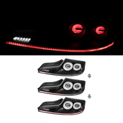 Infiniti G35 - 2003 to 2007 - 2 Door Coupe [All] (Matte Black) (White LED Tube) (Sequential LED Lights)