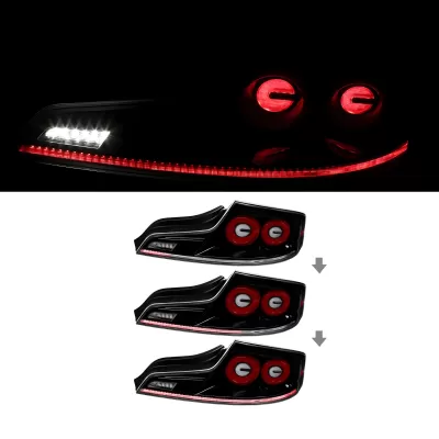 Infiniti G35 - 2003 to 2007 - 2 Door Coupe [All] (Gloss Black) (Red LED Tube) (Sequential LED Lights)