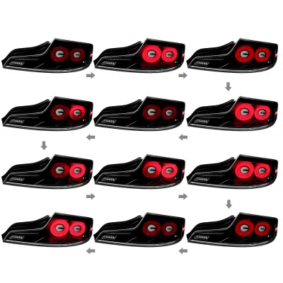 Infiniti G35 - 2003 to 2007 - 2 Door Coupe [All] (Gloss Black) (Red LED Tube) (Sequential LED Lights)