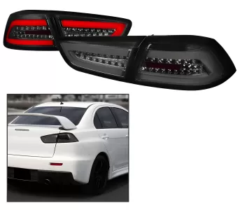2010 Mitsubishi Lancer Evo PRO Design Clear LED Tail Lights