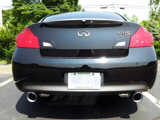 Infiniti G35 - 2007 to 2008 - 4 Door Sedan [All] (Dual Burnt Titanium Tips) : Installed on a 2008 Infiniti G35. Courtesy of community member Brian from Massachusetts.