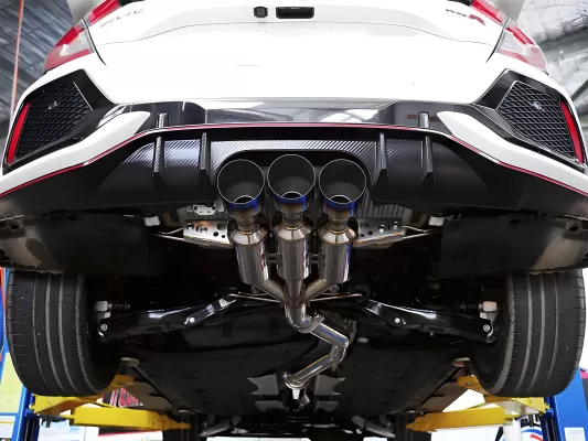 Honda Civic - 2017 to 2021 - 4 Door Hatchback [FK8 Type R, FK8 Type R Limited] (Triple Burnt Titanium Tips) (Includes Front Pipe)