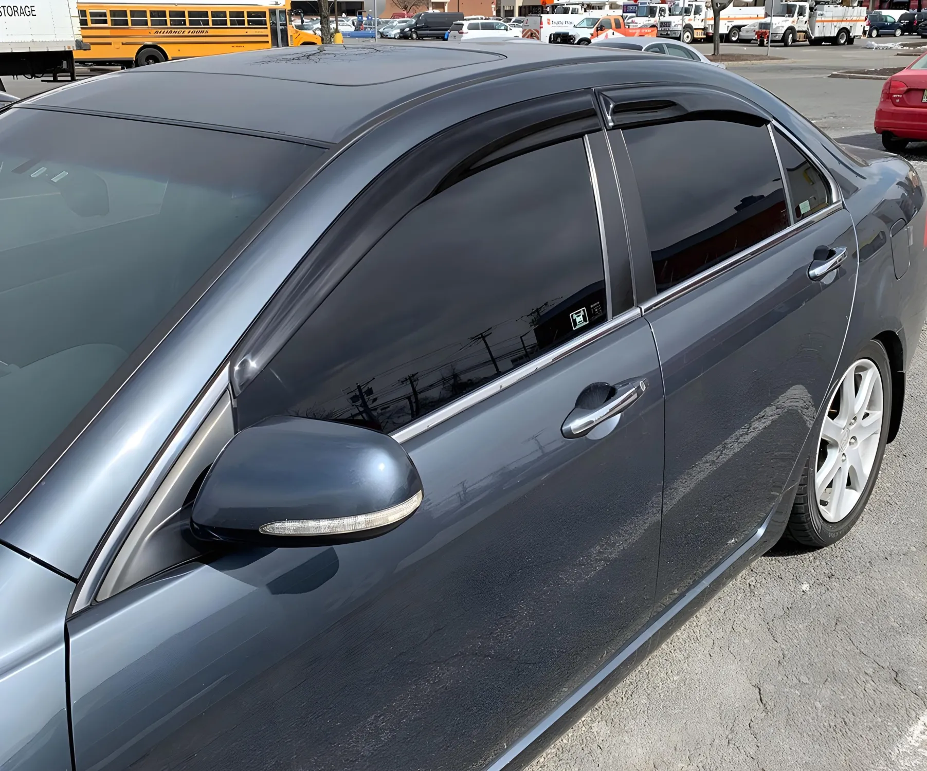 Deflectores De Ventana Para Acura TSX 2004-2008 - Protección Contra Sol Y Lluvia, Marca Geartronics