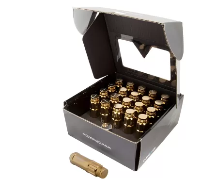 Universal (12 x 1.25) (20 Lug Nut Set) (Gold) (Locking)