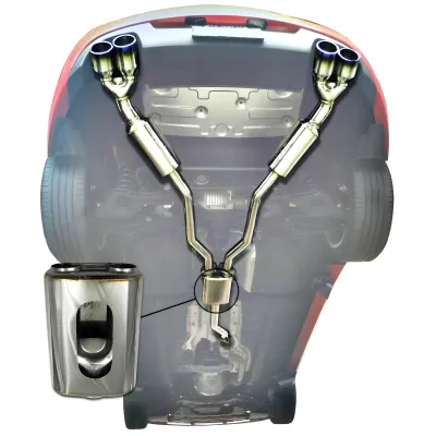 Hyundai Genesis - 2010 to 2014 - 2 Door Coupe [2.0T, 2.0T Premium, 2.0T R Spec, 2.0T Track] (Quad Burnt Titanium Look Tips)