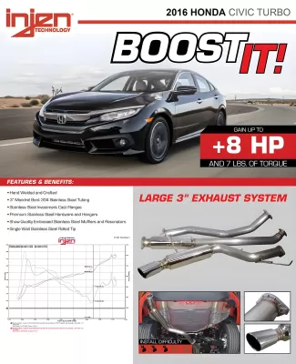 Honda Civic - 2019 to 2021 - 4 Door Sedan [EX 1.5L Turbo, EXL, Touring] (Polished Tip)