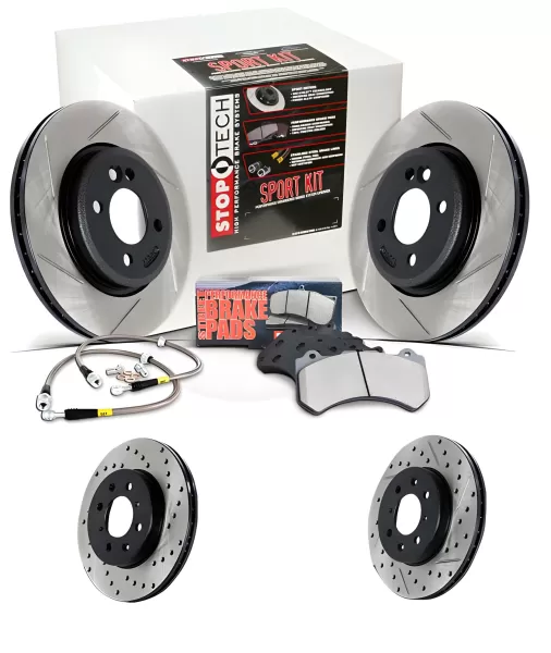 StopTech 02 Lexus ES 250/300/330/350 / 05-07 Toyota Avalon Slotted & Drilled Left Front Rotor main image 1