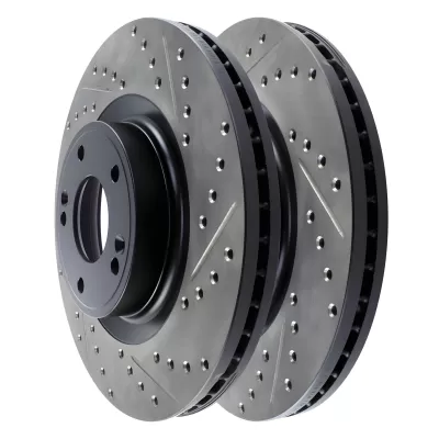 Hyundai Genesis - 2010 to 2016 - 2 Door Coupe [2.0T, 2.0T Premium, 3.8 Grand Touring, 3.8 RWD] (Front Pair) (Drilled and Slotted)