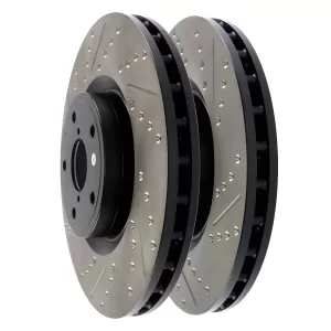 2010 Subaru WRX STI StopTech Sport Drilled Rotors (Pair)