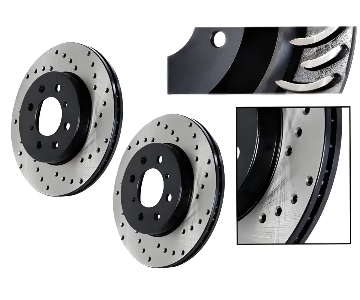 thumbnail image 2 of Auto Shack Drilled & Slotted Brake Rotor Set – Front & Rear For 1998-2002 Honda Accord 3.0L V6 2 of 3