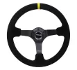 Universal (Rigid) (Matte Black, Suede With Black Stitching and Yellow Center Marker) (350mm Diameter) (3