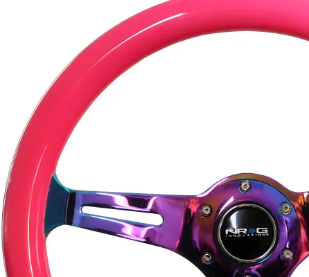 Universal (Neon Pink Rim, Neochrome Spokes) (350mm Diameter) (1.5