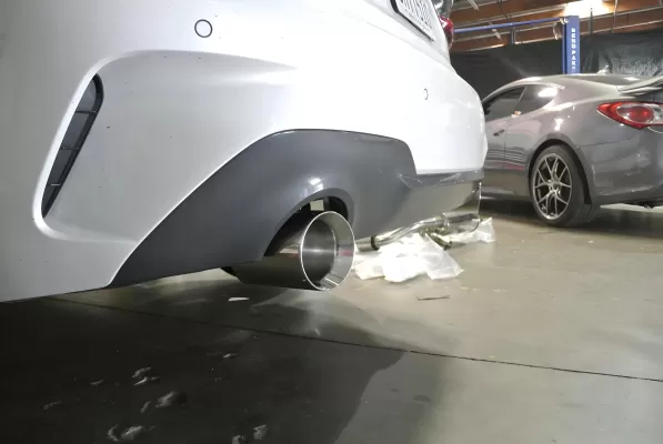 BMW 3 Series - 2019 to 2024 - Sedan [330i] (Burnt Titanium Style Tips) (Axle-Back) : Rolled Polished Tips option shown for fitment reference only.