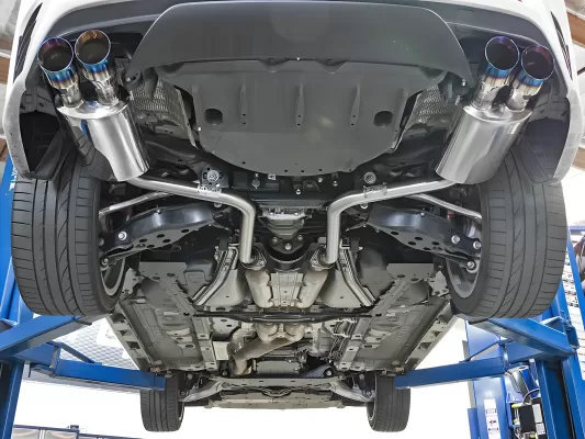 Lexus RC 300 - 2018 to 2023 - Coupe [Base, F SPORT, F SPORT Black Line] with 2.0L & Turbo & RWD (Axle-Back) (Quad Blue Flame Tips)