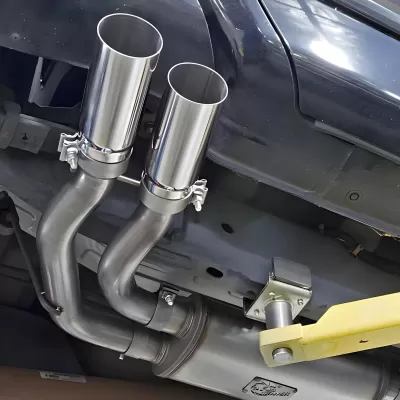 Nissan Titan - 2004 to 2015 - King Cab [All] (Rebel Series) (Side Exit Polished Tips) (With Long Bed) (With 139.8 Inch Wheel Base)