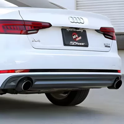 Audi A4 - 2017 to 2019 - Sedan [All] (Axle-Back) (Mach Force-Xp) (Carbon Fiber Tips)