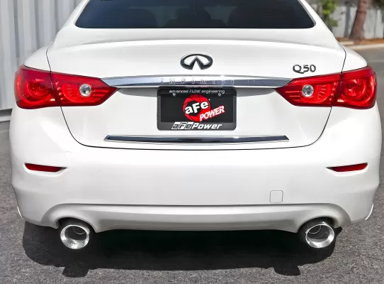 Infiniti Q50 - 2016 to 2024 - Sedan [LUXE, PURE, Premium Turbo, RED SPORT 400, SPORT Turbo] with 3.0L & AWD (Axle-Back) (Polished Tips)