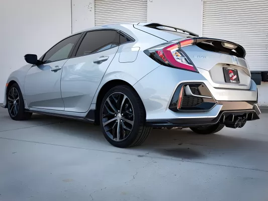 Honda Civic - 2017 to 2021 - 4 Door Hatchback [Sport 1.5L Turbo, Sport Touring] (Race Style) (Axle-Back) (Carbon Fiber Tips)