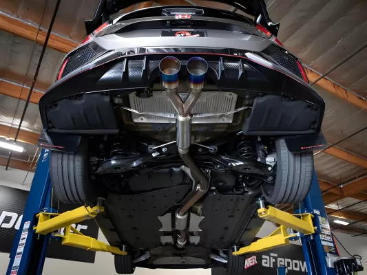 Honda Civic - 2017 to 2021 - 4 Door Hatchback [FK8 Type R, FK8 Type R Limited] (Race Style) (Axle-Back) (Dual Blue Flame Tips)