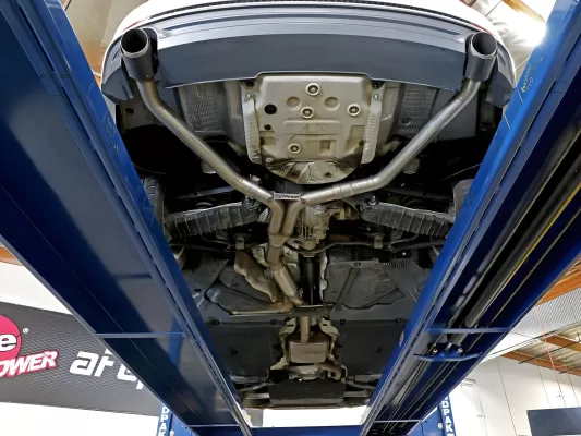 Audi A4 - 2017 to 2019 - Sedan [All] (Axle-Back) (Mach Force-Xp) (Carbon Fiber Tips)