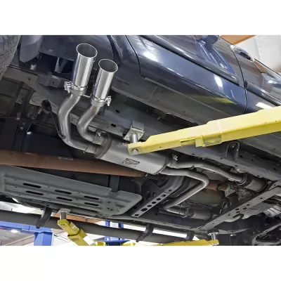 Nissan Titan - 2004 to 2015 - King Cab [All] (Rebel Series) (Side Exit Polished Tips) (With Long Bed) (With 139.8 Inch Wheel Base)