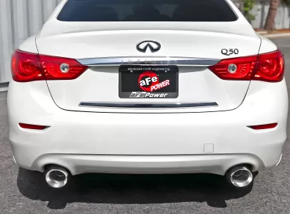 Infiniti Q50 - 2016 to 2024 - Sedan [LUXE, PURE, Premium Turbo, RED SPORT 400, SPORT Turbo] with 3.0L & AWD (Axle-Back) (Polished Tips)