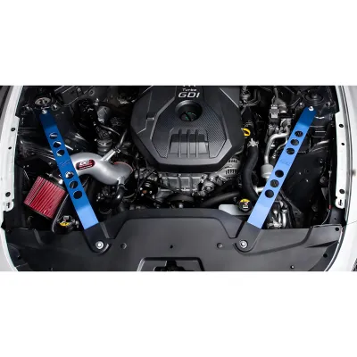 Kia Stinger - 2018 to 2023 - Sedan [GT, GT1, GT2, GTS] with 3.3L & AWD/RWD (Front Strut Braces) (Blue Anodized)