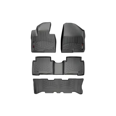 Hyundai Santa Fe - 2013 to 2018 - SUV [All] (Front, Middle, and Rear Cargo Set) (Black) (With 6 to 7 Passenger Seating)