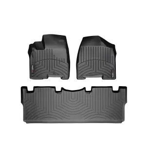 Toyota Sienna - 2004 to 2010 - Minivan [All] (Front and Middle Set) (Split First Row) (Black)