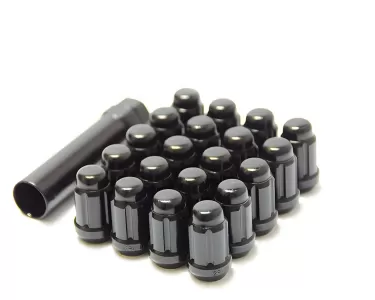 Universal (12 x 1.25) (20 Lug Nut Set) (Deep Black)