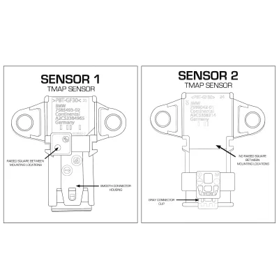 BMW 3 Series - 2012 to 2015 - 2 Door Convertible [All Except 328i 3.0L] _or_ 2 Door Coupe [335i, 335i xDrive, 335is] _or_ 4 Door Sedan [335i, 335i xDrive] (With Sensor 1 Style)