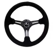 Universal (Black, Suede With Red Stitching) (350mm Diameter) (3